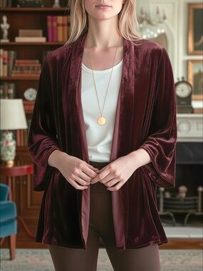 Beautiful Maroon Velvet jacket
